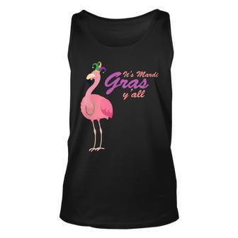 Its Mardi Gras Flamingo Graphic Design Printed Casual Daily Basic Unisex Tank Top