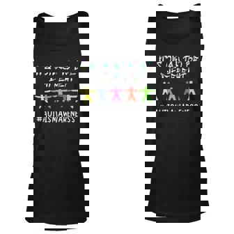 Its Okay To Be Different Be Kind Autism Awareness Month Unisex Tank Top - Thegiftio