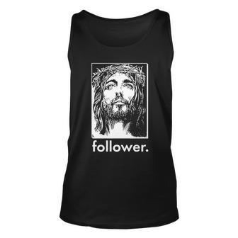 Jesus Christ Portrait Follower Tshirt Unisex Tank Top - Monsterry