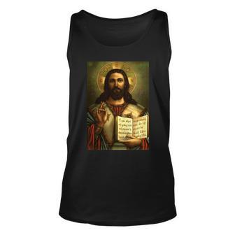 Jesus Christ Religious Photo Unisex Tank Top - Monsterry