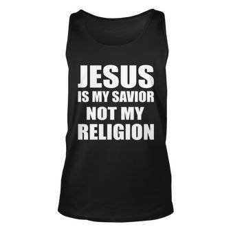 Jesus Is My Savior Not My Religion Tshirt Unisex Tank Top - Monsterry CA