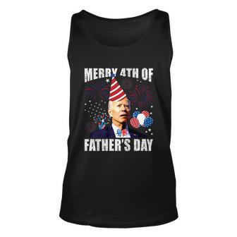 Joe Biden Confused Merry 4Th Of Fathers Day Fourth Of July Unisex Tank Top - Thegiftio UK
