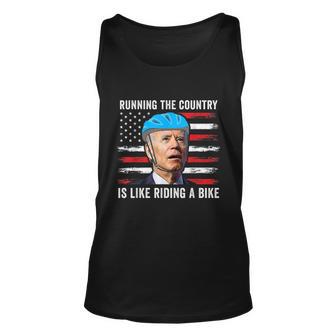 Joe Biden Falling Off His Bicycle Funny Biden Falls Off Bike V3 Unisex Tank Top - Monsterry DE