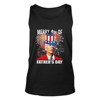 Joe Biden Merry 4Th Of Fathers Day Funny 4Th Of July Cool Gift Unisex Tank Top - Monsterry CA