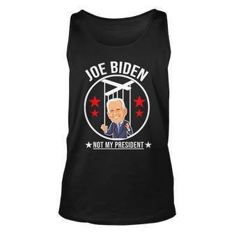 Joe Biden Not My President Puppet Funny Unisex Tank Top - Monsterry CA