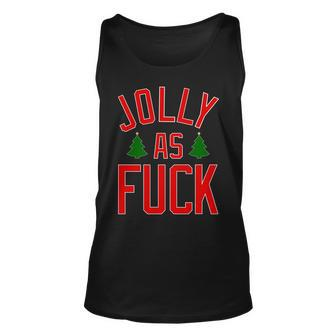Jolly Af Funny Christmas Tshirt Unisex Tank Top - Monsterry AU