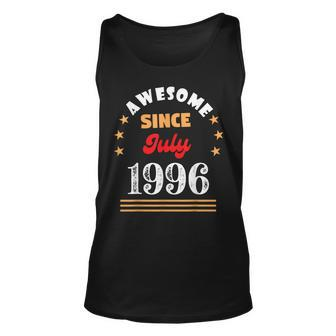 July 1996 Birthday Awesome Since 1996 July Vintage Cool Unisex Tank Top - Seseable