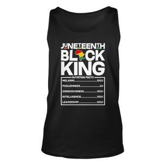 Juneteenth Black King Nutrition Facts Tshirt Unisex Tank Top - Monsterry