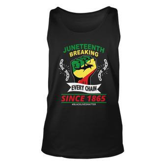 Juneteenth Breaking Every Chain Since V2 Unisex Tank Top - Thegiftio