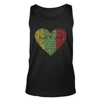 Juneteenth Celebrate Heart Black History Unisex Tank Top - Monsterry UK