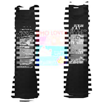 Just A Girl Who Loves Anime Cats Ramen Lover Kawaii Otaku Men Women Tank Top Graphic Print Unisex - Thegiftio