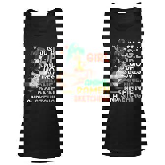 Just A Girl Who Loves Anime Ramen And Sketching Girls Ns Men Women Tank Top Graphic Print Unisex - Thegiftio