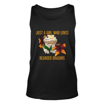 Just A Girl Who Loves Bearded Dragons Unisex Tank Top - Monsterry CA