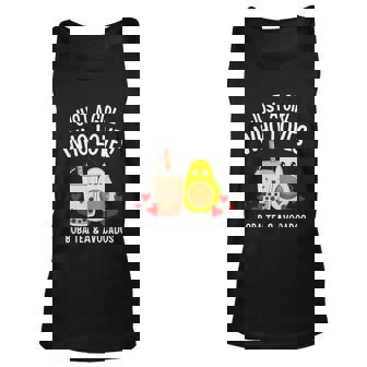 Just A Girl Who Loves Boba Tea & Avocados Cute Kawaii Teen Unisex Tank Top - Thegiftio