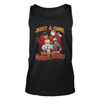 Just A Girl Who Loves Horror Movies Tshirt Unisex Tank Top - Monsterry DE