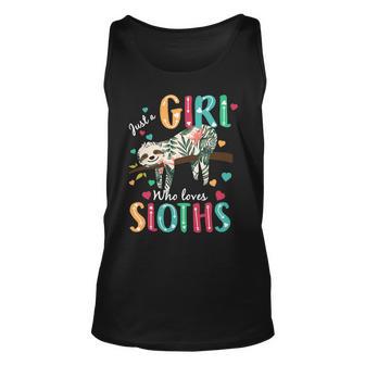 Just A Girl Who Loves Sloths Unisex Tank Top - Monsterry DE