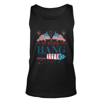 Just Here To Bang Firework 4Th Of July Unisex Tank Top - Monsterry UK