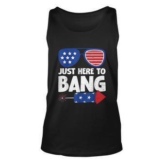 Just Here To Bang Firework 4Th Of July V2 Unisex Tank Top - Monsterry DE