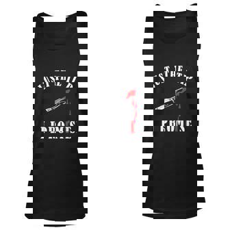 Just The Tip I Promise Funny Bloody Halloween Graphic Design Printed Casual Daily Basic Unisex Tank Top - Thegiftio UK
