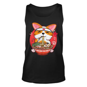 Kawaii Corgi Ramen Cute Japanese Manga Anime For Dog Lovers Men Women Tank Top Graphic Print Unisex - Thegiftio UK