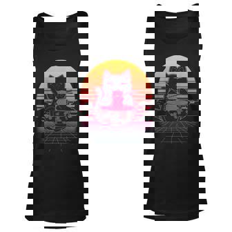 Kawaii Ramen Neko Retro Cat Japanese Noodle Anime Romantic Men Women Tank Top Graphic Print Unisex - Thegiftio