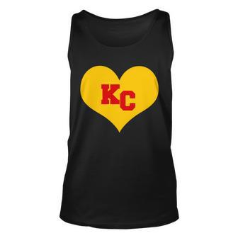 Kc Football Heart Kansas City Fan Unisex Tank Top - Monsterry UK