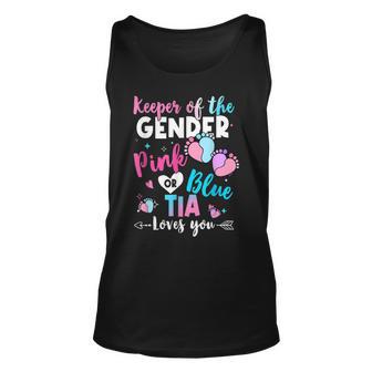 Keeper Of The Gender Tia Loves You Gender Reveal Men Women Tank Top Graphic Print Unisex - Thegiftio UK