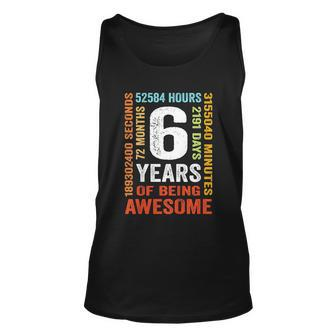 Kids 6Th Birthday 6 Years Old Vintage Retro 72 Months Unisex Tank Top - Monsterry