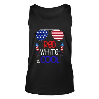 Kids Boys Kids 4Th Of July Red White And Cool Sunglasses Girls Unisex Tank Top - Monsterry DE