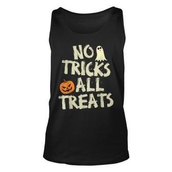 Kids Halloween No Tricks All Treats Ghost Trick Or Treat Unisex Tank Top - Seseable