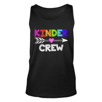 Kinder Crew Kindergarten Teacher Tshirt Unisex Tank Top - Monsterry