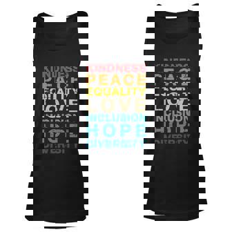 Kindness Love Diversity Vintage For Lgbt Pride Awareness Unisex Tank Top - Monsterry