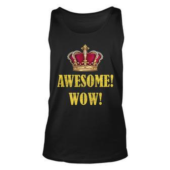 King George Awesome Wow Found Father Hamilton Unisex Tank Top - Monsterry UK