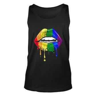 Kissing Lips Pride Month Lgbt Lesbian Lips Kissing Pride Great Gift Graphic Design Printed Casual Daily Basic Unisex Tank Top - Thegiftio UK