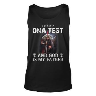 Knight Templar T Shirt - I Took A Dna Test And God Is My Father - Knight Templar Store Unisex Tank Top - Seseable
