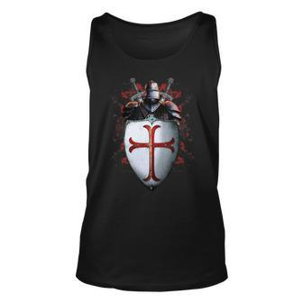 Knights Templar T Shirt - The Brave Knights The Warrior Of God Unisex Tank Top - Seseable