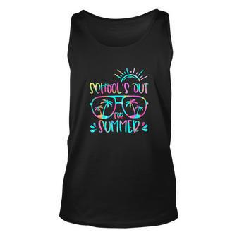 Last Day Of School Schools Out For Summer Teacher Vintage Graphic Design Printed Casual Daily Basic Unisex Tank Top - Thegiftio UK
