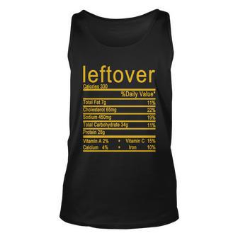 Leftover Nutrition Facts Label Unisex Tank Top - Monsterry CA