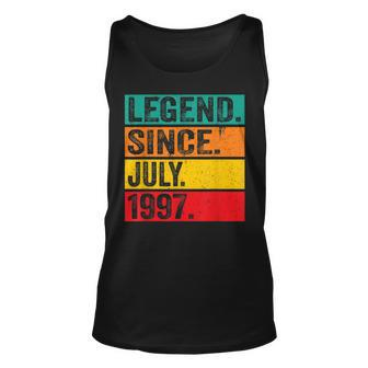 Legend Since July 1997 25Th Birthday 25 Years Old Vintage Unisex Tank Top - Seseable