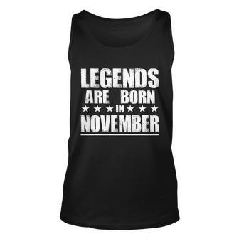 Legends Are Born In November Birthday Tshirt Unisex Tank Top - Monsterry DE