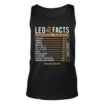 Leo Facts Zodiac Sign Astrology Birthday Horoscope Unisex Tank Top - Seseable