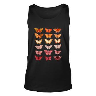 Lesbian Flag Color Butterfly Subtle Sapphic Pride Aesthetic Unisex Tank Top - Monsterry UK
