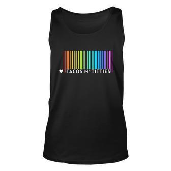 Lesbian Gay Pride Gifts Womenn Girl Tacos And Titties Rainbow Unisex Tank Top - Monsterry DE