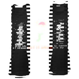 Let It Snow Bichon Frise Xmas Men Women Tank Top Graphic Print Unisex - Thegiftio