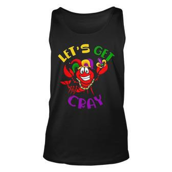 Let S Get Cray Crawfish Funny Mardi Gras Gift Unisex Tank Top - Thegiftio UK
