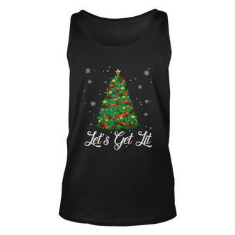 Lets Get Lit Christmas Tree Funny Ing Meaningful Gift Unisex Tank Top - Monsterry AU