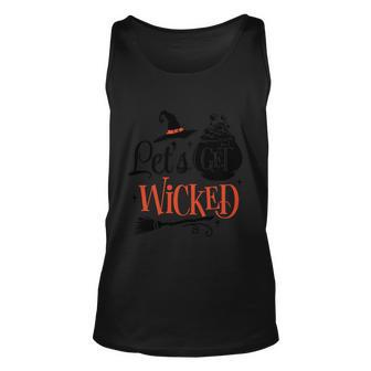 Lets Get Wicked Halloween Quote Unisex Tank Top - Monsterry CA