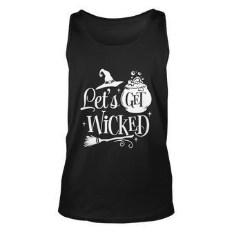 Lets Get Wicked Halloween Quote Unisex Tank Top - Monsterry