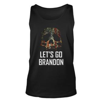 Lets Go Brandon American Grunge Skull Tshirt Unisex Tank Top - Monsterry UK