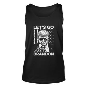 Lets Go Brandon Conservative Anti Liberal Us Flag Unisex Tank Top - Monsterry
